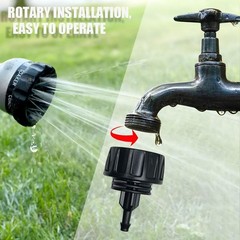 6 Pack Drip Irrigation Hose Connectors, 1/4 Inch inch, Black