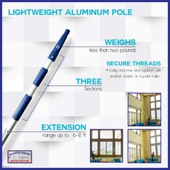 Cobweb Duster, Extendable Reach 20 feet, Ceiling Fan Duster | 3-Sta… Fast Ship