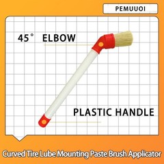 Lube Brush Applicator Swab (4-Pack), 11″ Plastic Handle and 45° Angled Design f