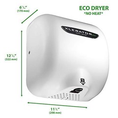 Excel Dryer XLERATOR XL-BW- ECO 1.1N High Speed Commercial Hand Dryer, White …