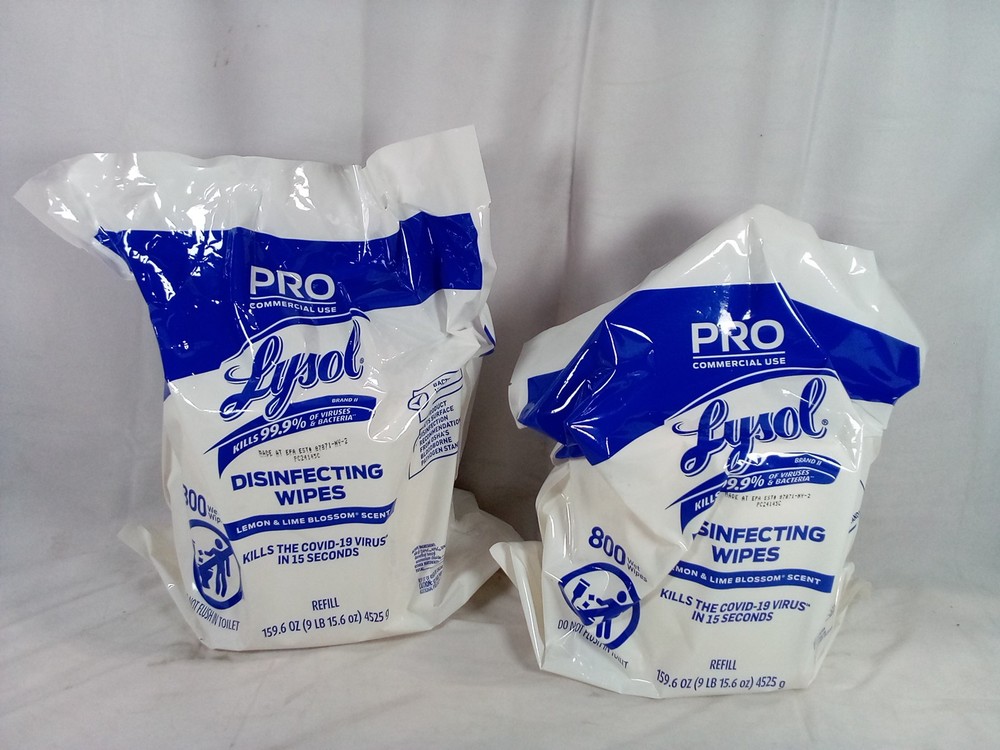 LYSOL® Professional Disinfecting Wipes Lemon & Lime Blossom® Refill Bag 2/800CT.