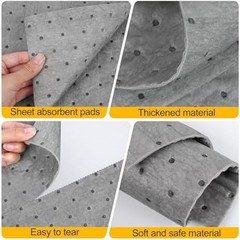 100 Pcs 10×13 Inch Oil Absorbent Pads for Automotive Workshop Spill Control