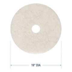Boardwalk 4019NAT 19 in. Burnishing Floor Pads – Natural White (5/Carton) New