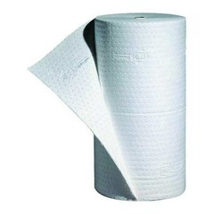 Pig Mat402 Sorbent Roll, 40 Gal, 30 In X 150 Ft, Oil, White, Polypropylene