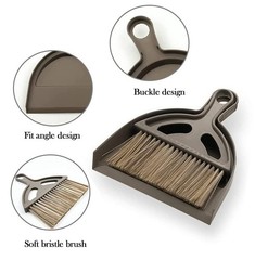 Mini Broom and Small Dustpan Brush – Dustpans, 1set, Brown