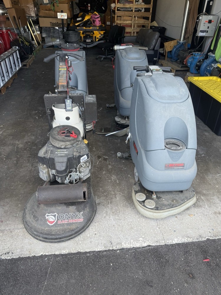 3X BETCO CREWMAN AS20B SCRUBBERS & 1X ONYX BLACK DIAMOND POLISHER – 4 MACHINES