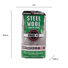 Rhodes American 10121112 Medium/Coarse Steel Wool Pad 8-3/4 L in. (Pack of 6)