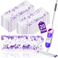 20 Pack Disposable Power Mop Pads for Swiffer 20Pack, Purple
