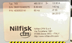 Nilfisk CFM T63 26Gal Industrial Portable Drum Vacuum Cleaner System 460V G10A