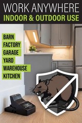Rat Traps Indoor (2 Pack) Catch Rats, Mice, and Voles 2 Pack Traps, Black