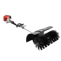52cc Gas Power Sweeper Broom Handheld Driveway Turf Artificial Grass Snow Clean