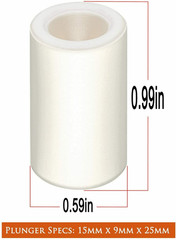 15mm General Pump Piston Ceramic 51040009 for TP Pumps TP2520 TP2526 (15x25x9mm)