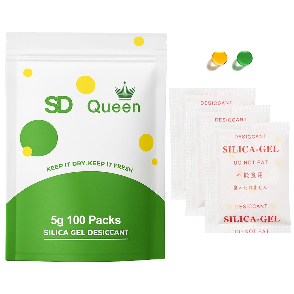 100-Pack 5g Silica Gel Packets – Premium Food Grade Rechargeable Desiccant