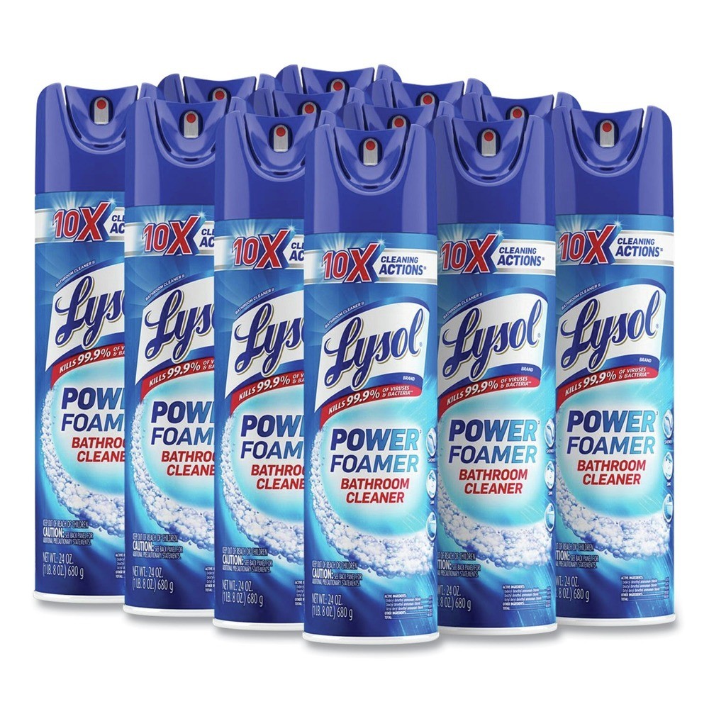LYSOL Brand 19200-02569 24 oz Power Foam Bathroom Cleaner (12/Carton) New