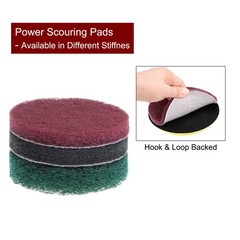 6pcs Drill Power Brush 3″ Tile Scrubber Scouring Pads 800-1000 Grit