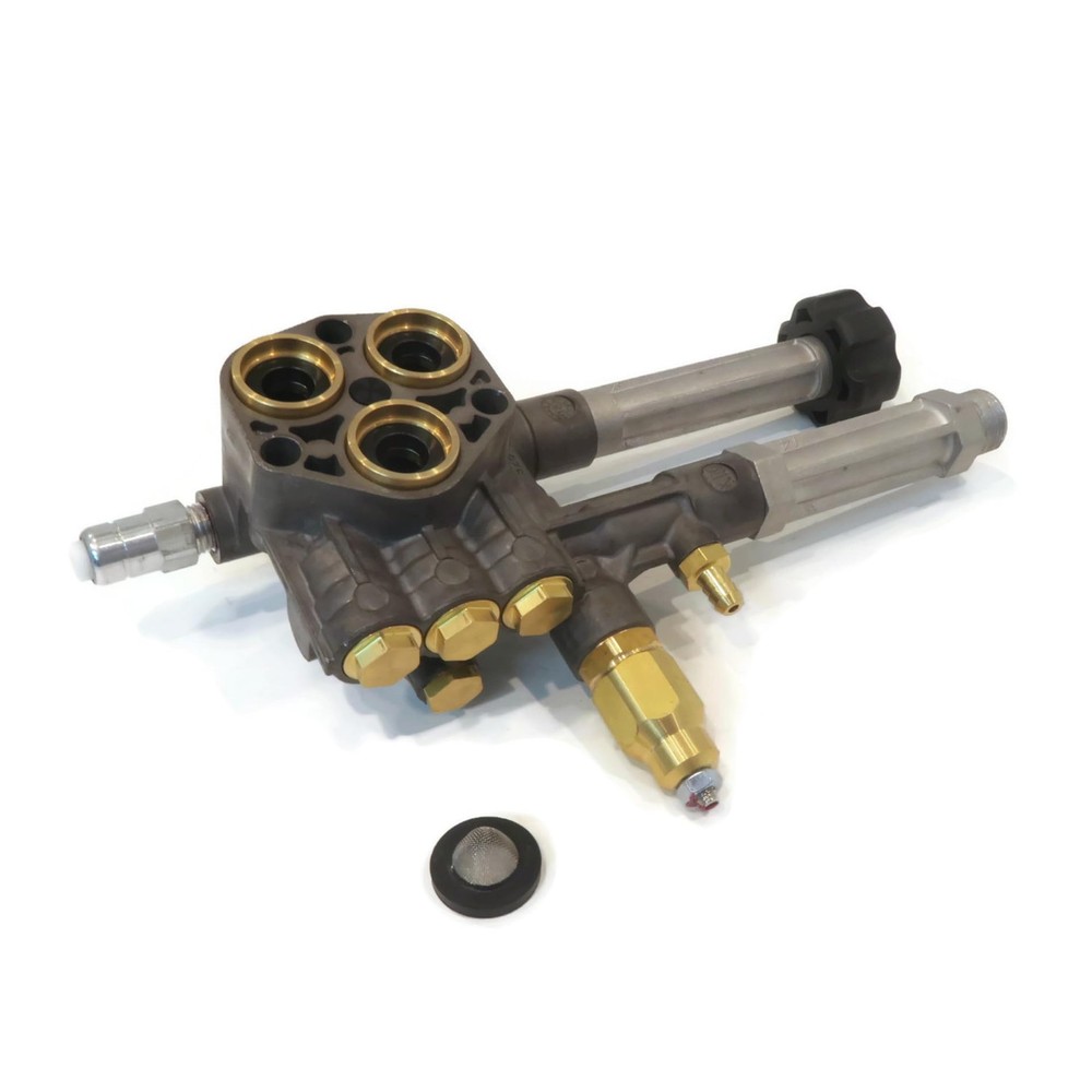 Annovi Reverberi Compatible Washer Pump Head with Unloader Replacement Black