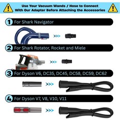 Dryer Vent Cleaner Kit & Refrigerator Cleaner, Black, Blue and Red