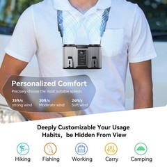 Doublepow 12000mAh Portable Waist Fan, Personal Waist Fan, Dual Air Ducts Mot…
