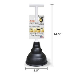 Korky Beehive Mini Sink and Drain Plunger – Works for No Size, Black