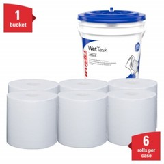 WypAll Power Clean WetTask Wipers, 06001, For Solvents System, 6 Roll/Case