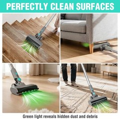 HAUSHOF Cordless Handheld Vacuum Cleaners 250W HEPA Filter Anti-Tangle Brushroll