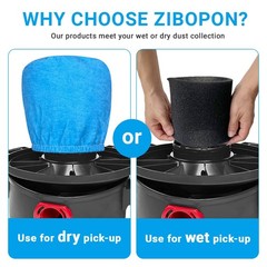 6 Pack VRC5 Filter Bags & 2 Pcs VFF51 Foam vrc5 cloth filter bag(blue)