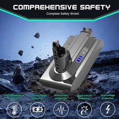 Cabeattee High Capacity 25.2V 7000Mah V10 Battery Sv12 Compatible Dyson V10