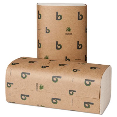 Boardwalk BWK52GREEN Green Single-Fold Towels 250/pk 9.13×10.25