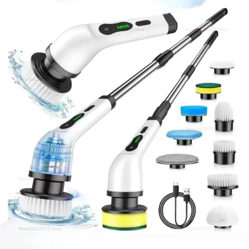 9-in-1 Electric Spin Scrubber: Cordless Cleaning Brush, Adjustable