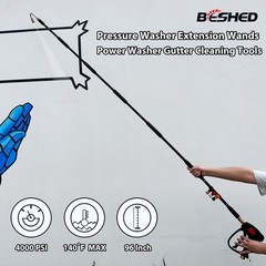 Pressure Washer Gutter Cleaning Tools, Upgrade Power Washer Extension Wand wi…