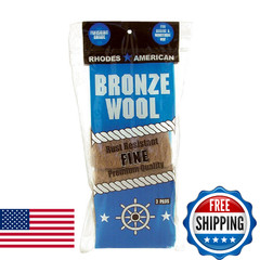 Homax Fine Grade Bronze Wool, 3 Pad Scrubber, Cleaner