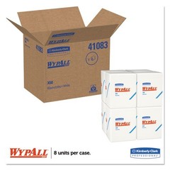 WypAll General Clean X60 Cloths, 1/4 Fold, 12.5 x 10, White, 70/Pack, 8 Packs/CT