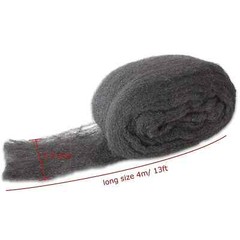 5 Rolls Grade #0000 Steel Wool Total 68Ft Steel Wool Roll for Cleaning, Remove