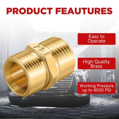 M MINGLE Metric M22 15mm Male Thread to 14mm Male, Brass – colored