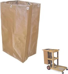Replacement Janitorial Cart Bag-16 x 11 x 27inches High Capacity Waterproof