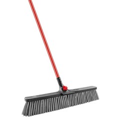 Libman 24in. Rough Surface Push Broom, 60in.L Handle, Model# 879
