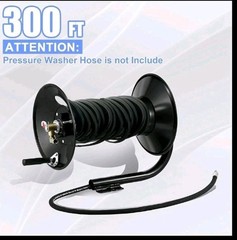 Pressure Washer Hose Reel 300 ft. 3/8 in Hand Crank 4000 PSI