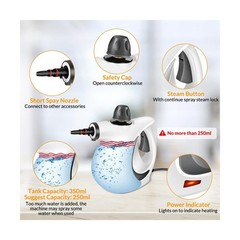 Handheld Pressurized Steam Cleaner with 12 pcs Accessories, Steamer… Fast Ship