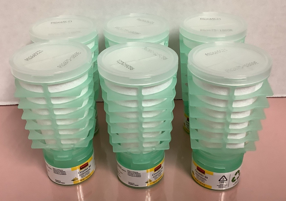 6/pack RUBBERMAID FG402113 CirculAir 90 Air Freshener Refills CITRUS
