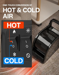 High-Velocity Floor Drying Blower with UV Lamp & 3-Speed Fan