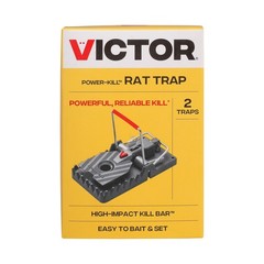 Victor M144-2B Instant Power-Kill Easy Set Reusable Rat Trap – 2 Traps, Gray