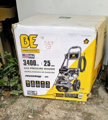 BE Powerease 225 Gas Pressure Washer 3400 PSI 2.5 GPM Wheel-Mounted