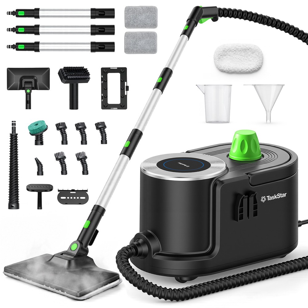 Taskstar 1500w Portable Steamer for Cleaning with 22pcs Tools Steam Cleaner 1.6L
