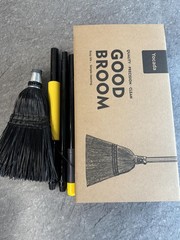 Yocada Broom Commercial Indoor Outdoor 55.5 inch Tall for Black