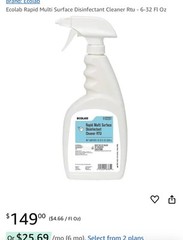 Ecolab Rapid Multi Surface Disinfectant Cleaner RTU 32oz