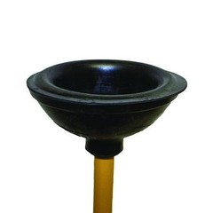 Impact Plunger, 20″ Wood Handle, 6″ dia, Black