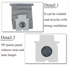 5Pcs Dust Collector Filter Bags Replace For Panasonic MC-CG381 Vacuum Cleaner