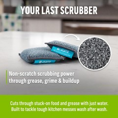 E-Cloth Non-Scratch Scrubbing Pads – Microfiber New Version, Gray – 2 Pack