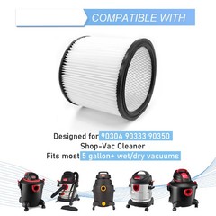 CERO 90304 Replacement Filter for Shop Vac 90304, 6.2 inches, Black-2Pack