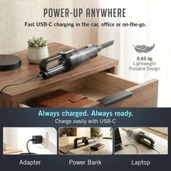 Car Vacuum Portable Cordless, 4-in-1 Mini Car Vacuum with 19500pa Suction & A…